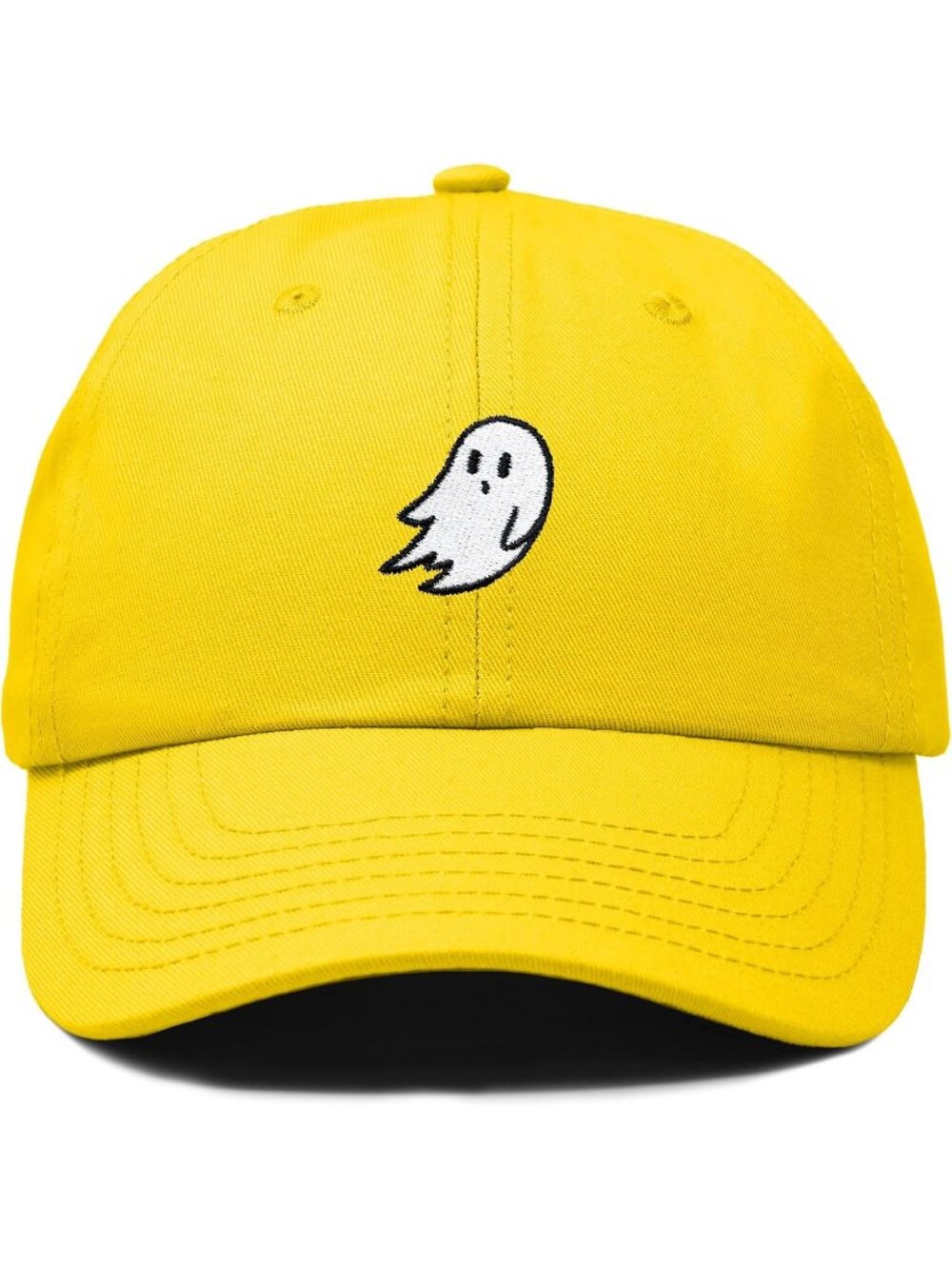 Unisax Gold Halloween Dalix Ghost Embroidered Cotton Adjustable Baseball Cap
